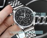 Replica Omega De Ville Complications Watch Stainless Steel Black Dial 41mm